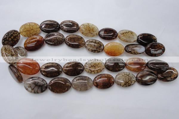 CAG4073 15.5 inches 18*25mm oval dragon veins agate beads