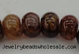 CAG4120 15.5 inches 12*16mm rondelle dragon veins agate beads