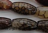 CAG4130 15.5 inches 15*30mm rice dragon veins agate beads