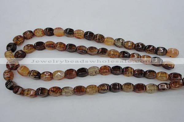 CAG4146 15.5 inches 8*12mm tetrahedron dragon veins agate beads