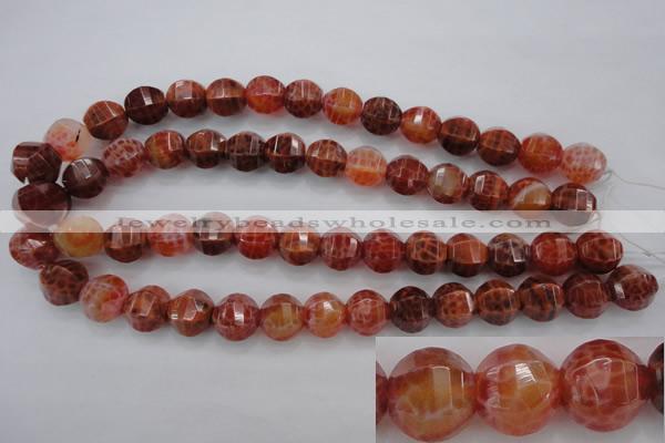 CAG4171 15.5 inches 14mm pumpkin natural fire agate beads