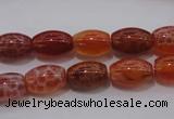 CAG4190 15.5 inches 8*12mm rice natural fire agate beads