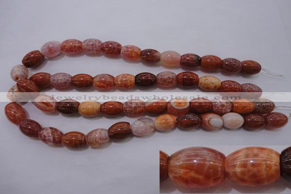 CAG4191 15.5 inches 12*16mm rice natural fire agate beads