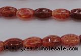 CAG4192 15.5 inches 7*12mm hexahedron natural fire agate beads