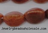 CAG4204 15.5 inches 10*14mm trihedron natural fire agate beads