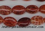 CAG4211 15.5 inches 8*12mm oval natural fire agate beads