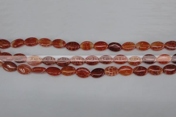 CAG4211 15.5 inches 8*12mm oval natural fire agate beads