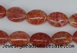 CAG4212 15.5 inches 10*14mm oval natural fire agate beads