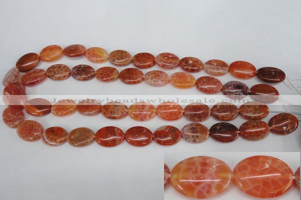 CAG4214 15.5 inches 13*18mm oval natural fire agate beads