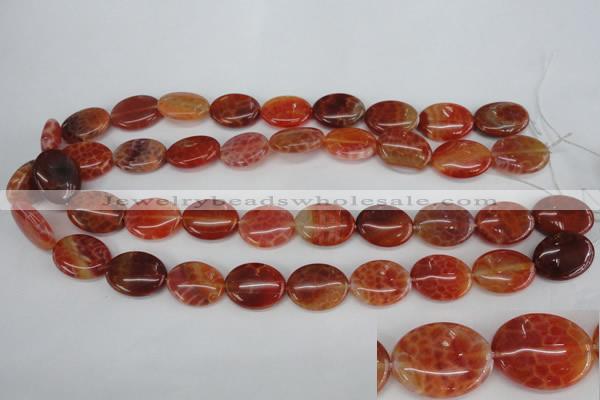 CAG4215 15.5 inches 15*20mm oval natural fire agate beads