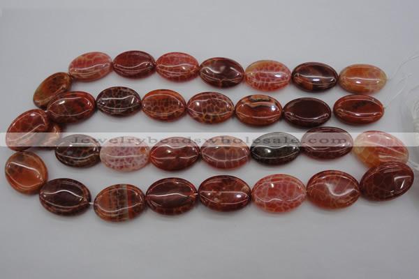 CAG4216 15.5 inches 18*25mm oval natural fire agate beads