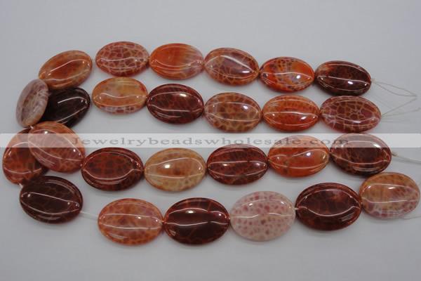 CAG4217 15.5 inches 22*30mm oval natural fire agate beads