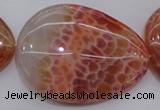 CAG4234 15.5 inches 35*48mm - 37*53mm freeform natural fire agate beads