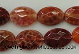 CAG4270 15.5 inches 13*18mm faceted oval natural fire agate beads