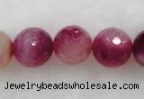 CAG432 15.5 inches 16mm faceted round agate beads Wholesale