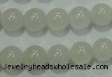 CAG4341 15.5 inches 6mm round white agate beads wholesale