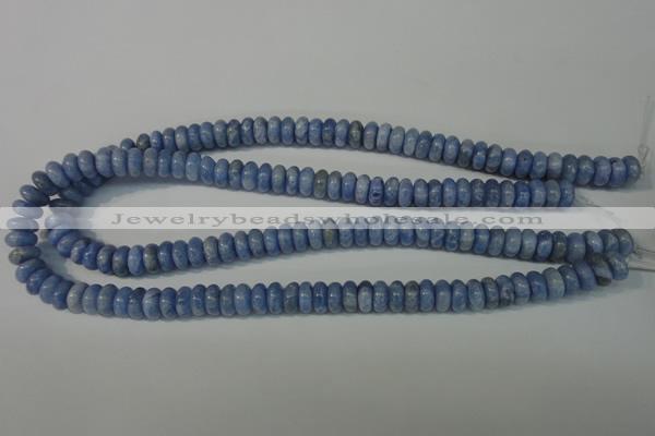 CAG4372 15.5 inches 5*10mm rondelle dyed blue lace agate beads