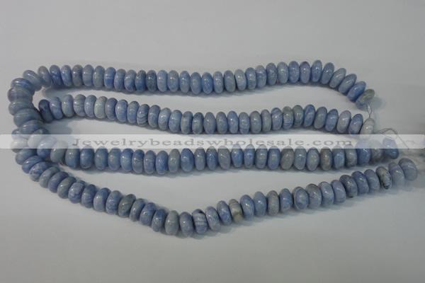 CAG4373 15.5 inches 6*12mm rondelle dyed blue lace agate beads