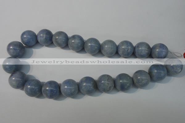 CAG4376 15.5 inches 18mm round dyed blue lace agate beads