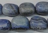 CAG4379 15.5 inches 15*20mm nuggets dyed blue lace agate beads