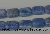 CAG4388 15.5 inches 10*14mm rectangle dyed blue lace agate beads