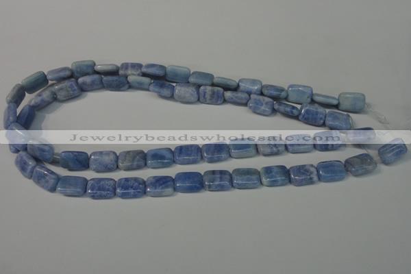 CAG4388 15.5 inches 10*14mm rectangle dyed blue lace agate beads