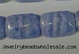 CAG4390 15.5 inches 18*25mm rectangle dyed blue lace agate beads