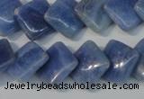 CAG4397 15.5 inches 14*14mm diamond dyed blue lace agate beads