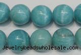 CAG4405 15.5 inches 14mm round dyed blue lace agate beads