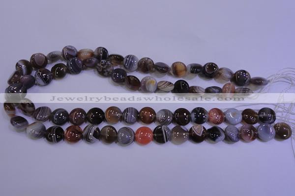 CAG4441 15.5 inches 10mm flat round botswana agate beads wholesale