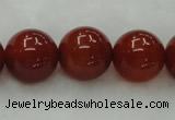 CAG446 15.5 inches 16mm round red agate gemstone beads wholesale