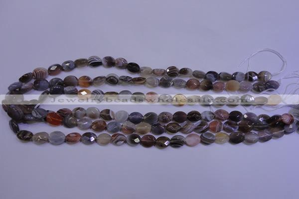 CAG4460 15.5 inches 8*10mm faceted oval botswana agate beads