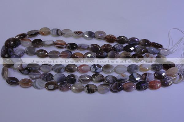 CAG4462 15.5 inches 10*14mm faceted oval botswana agate beads