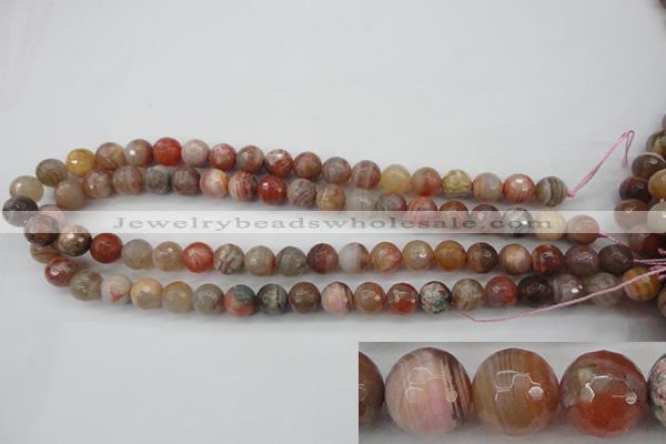 CAG4473 15.5 inches 10mm faceted round pink botswana agate beads