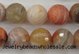 CAG4474 15.5 inches 12mm faceted round pink botswana agate beads