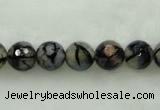 CAG451 15.5 inches 14mm faceted round agate beads Wholesale