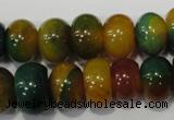 CAG4593 15.5 inches 10*14mm rondelle agate beads wholesale