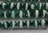 CAG4695 15.5 inches 8mm faceted round tibetan agate beads wholesale