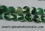 CAG4700 15.5 inches 8mm faceted round tibetan agate beads wholesale