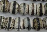 CAG4728 15 inches 12*16mm faceted rondelle tibetan agate beads wholesale