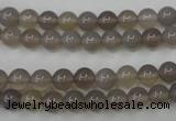 CAG4770 15 inches 6mm round grey agate beads wholesale