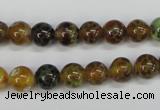 CAG4832 15 inches 8mm round dragon veins agate beads wholesale