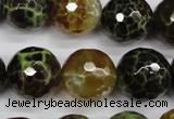 CAG4847 15 inches 18mm faceted round dragon veins agate beads