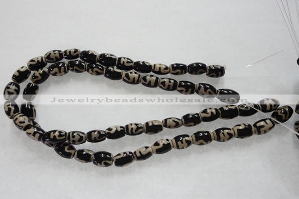 CAG5083 15.5 inches 8*12mm drum tibetan agate beads wholesale