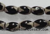 CAG5084 15.5 inches 8*12mm drum tibetan agate beads wholesale