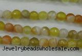 CAG5101 15.5 inches 6mm faceted round line agate beads wholesale