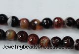 CAG5111 15.5 inches 6mm faceted round line agate beads wholesale