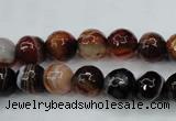 CAG5113 15.5 inches 10mm faceted round line agate beads wholesale