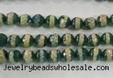 CAG5136 15 inches 6mm faceted round tibetan agate beads wholesale