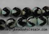 CAG5161 15 inches 10mm faceted round tibetan agate beads wholesale